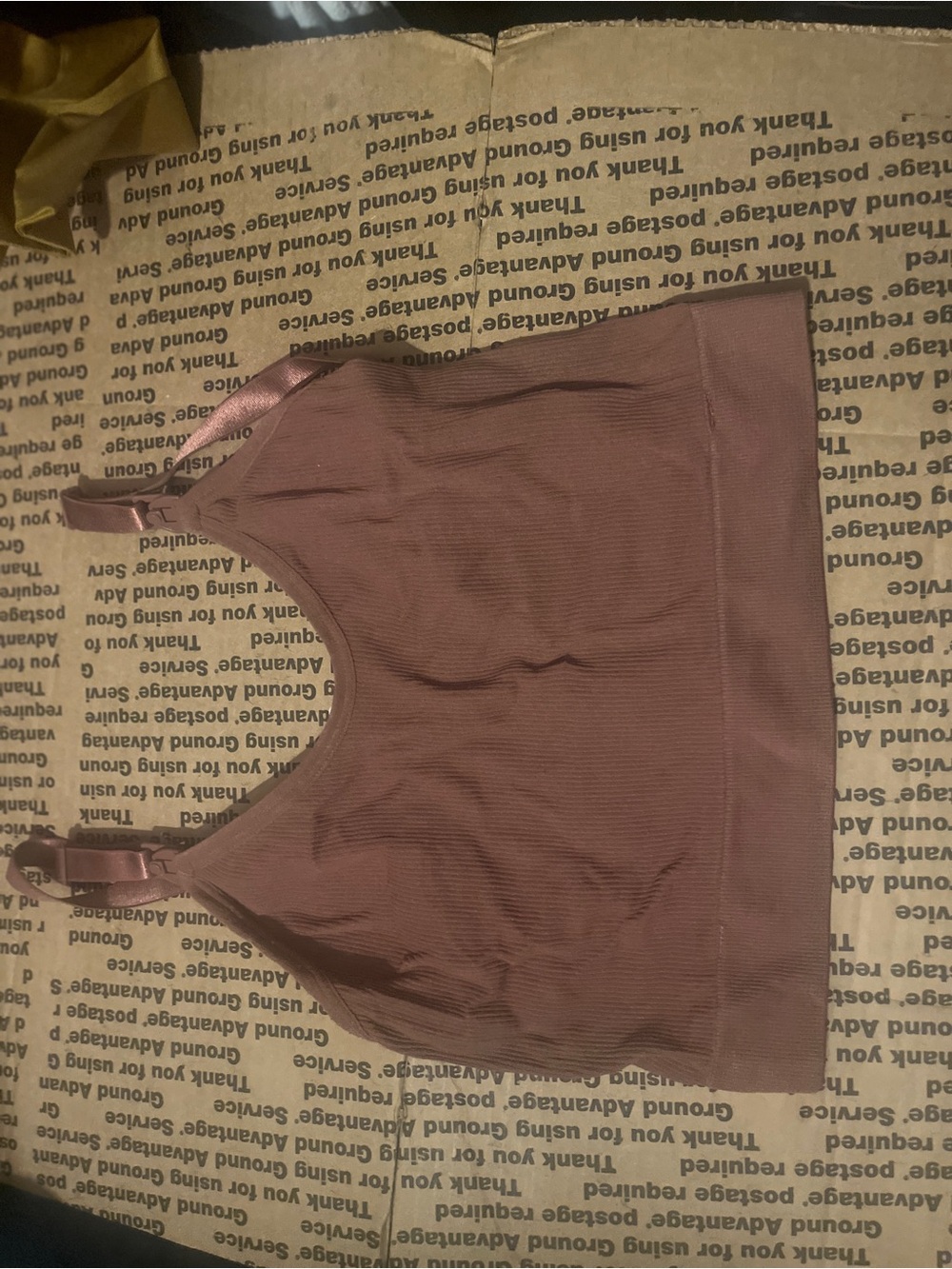 Aritzia Ribbed Crop Tank Top - Mauve Pink
